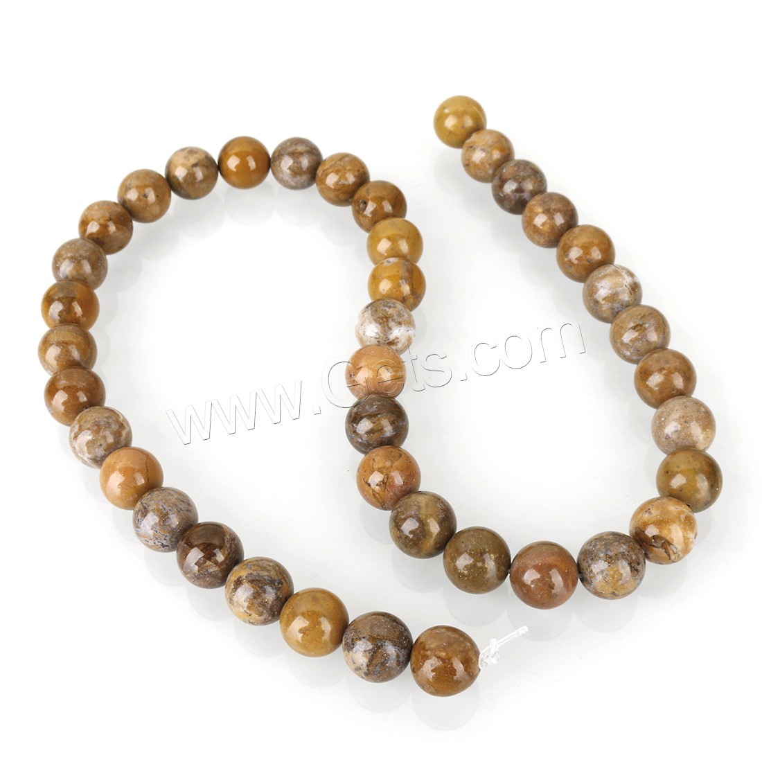 Field-yellow Stone Beads, Round, DIY & different size for choice, Length:Approx 16 Inch, Sold By Strand