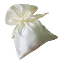 Silk Jewelry Pouches Bags, durable, white 