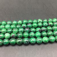 Ruby in Zoisite Beads, Round, polished, DIY green Approx 1mm 
