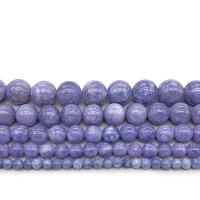 Lila Chalcedon, violetter Chalzedon, rund, poliert, DIY & verschiedene Größen vorhanden, hellviolett, Bohrung:ca. 1mm, verkauft von Strang