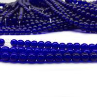 Imitated Crystal Beads, Round, polished, DIY blue Approx 1mm 