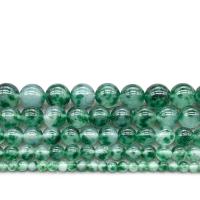 Grüner Chalcedon Perle, rund, poliert, DIY & verschiedene Größen vorhanden, keine, Bohrung:ca. 1mm, verkauft von Strang