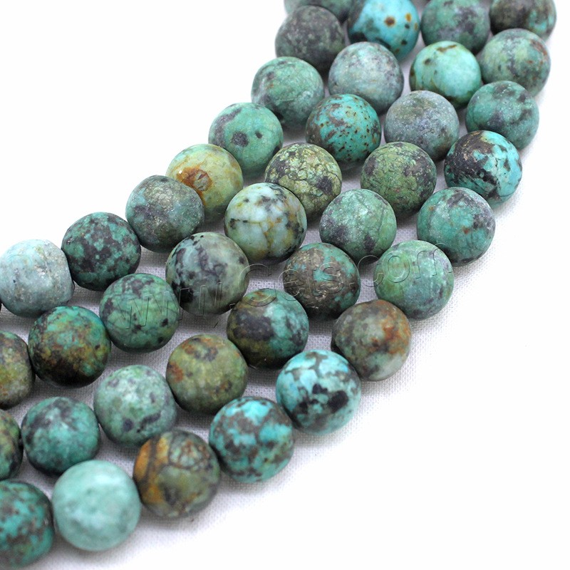Natural African Turquoise Beads, Round, DIY & different size for choice & frosted, more colors for choice, Hole:Approx 1mm, Sold By Strand