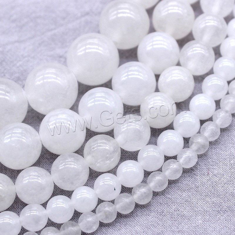 White Chalcedony Bead, Round, polished, DIY & different size for choice, more colors for choice, Hole:Approx 1mm, Sold By Strand