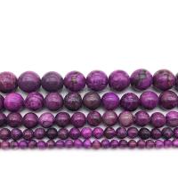 Природные чароита Бусы, Чароит, Круглая, полированный, DIY & разный размер для выбора, фиолетовый, отверстие:Приблизительно 1mm, продается Strand