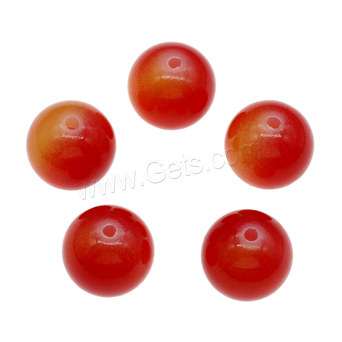Resin Jewelry Beads, Round, different size for choice, red, Hole:Approx 2.5mm, Sold By Bag