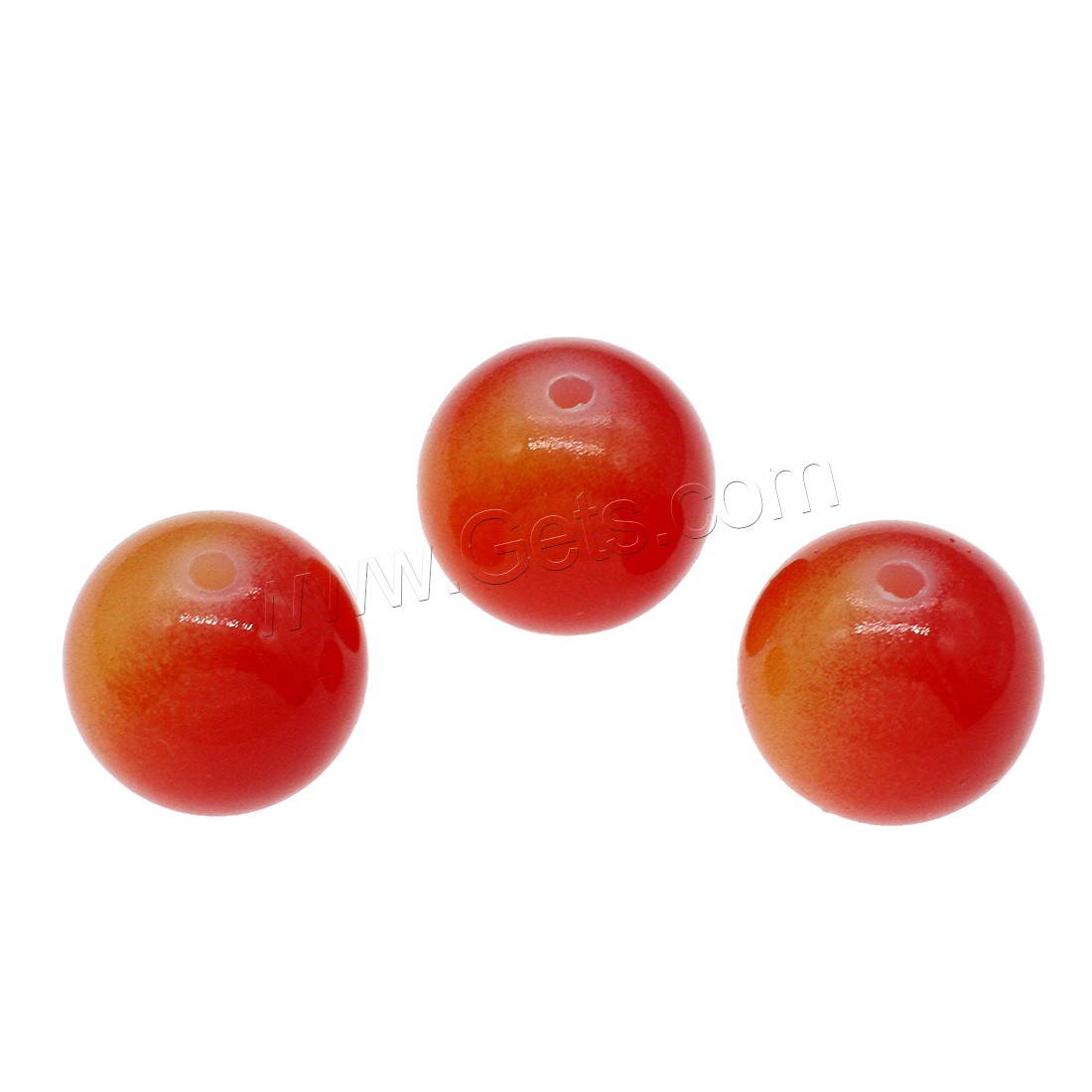 Resin Jewelry Beads, Round, different size for choice, red, Hole:Approx 2.5mm, Sold By Bag