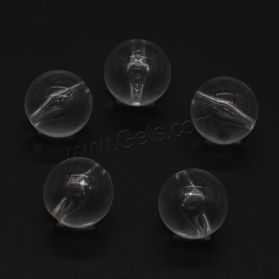 Resin Jewelry Beads, Round, different size for choice & different styles for choice, clear, Hole:Approx 1.8mm, Sold By Bag