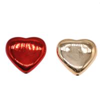 Acrylic Jewelry Beads, Flat Heart Approx 1mm, Approx 