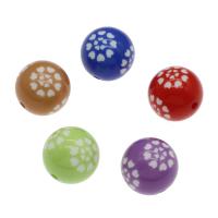 Mixed Acrylic Jewelry Beads, Round, mixed colors, 20mm Approx 2mm, Approx 
