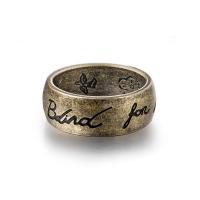 Stainless Steel Finger Ring, 316L Stainless Steel, plated, Unisex & with letter pattern 