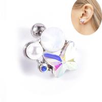Stainless Steel Ear Piercing Jewelry, Heart, Stainless Steel Ear Nut & Unisex, 1.2mmx6mmx4mm 