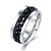 Titanium Steel Finger Ring, rotatable 