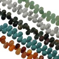 Gemstone Beads, Teardrop & faceted, 12*8mm Approx 0.5mm, Approx 
