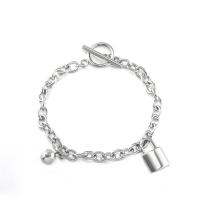 Stainless Steel Jewelry Necklace, Titanium Steel, 316L stainless steel toggle clasp, Lock, plated, Unisex original color 7.9mm 