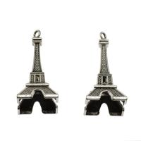 Conception de pendentifs en alliage de zinc, Tour Eiffel, Placage, plus de couleurs à choisir Environ 2.5mm, Environ Vendu par kg