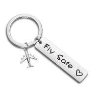 Stainless Steel Key Chain, Square, Unisex 0c 