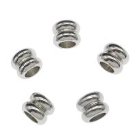 Stainless Steel European Beads original color Approx 6,4mm 