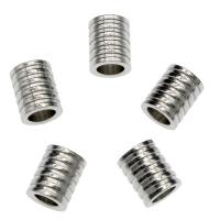 Stainless Steel Large Hole Beads, Column, original color Approx 6mm 