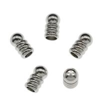 Stainless Steel Bead Tips, Column, original color Approx 2.5mm 