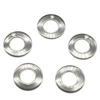 Stainless Steel Pendants, Round, hollow, original color, 15mm Approx 1.8mm 