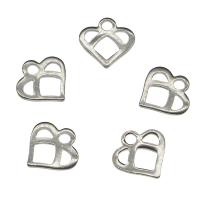 Stainless Steel Heart Pendants, hollow, original color Approx 2mm 