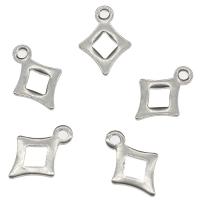Stainless Steel Pendants, Rhombus, hollow, original color Approx 2mm 