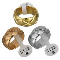 Stainless Steel Finger Ring, plated & for woman 9mm 