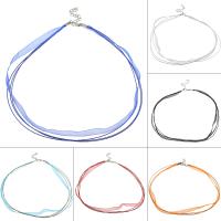 Nylon Necklace Cord, Nylon Cord, with Brass, with 55mm extender chain 220*2mm 