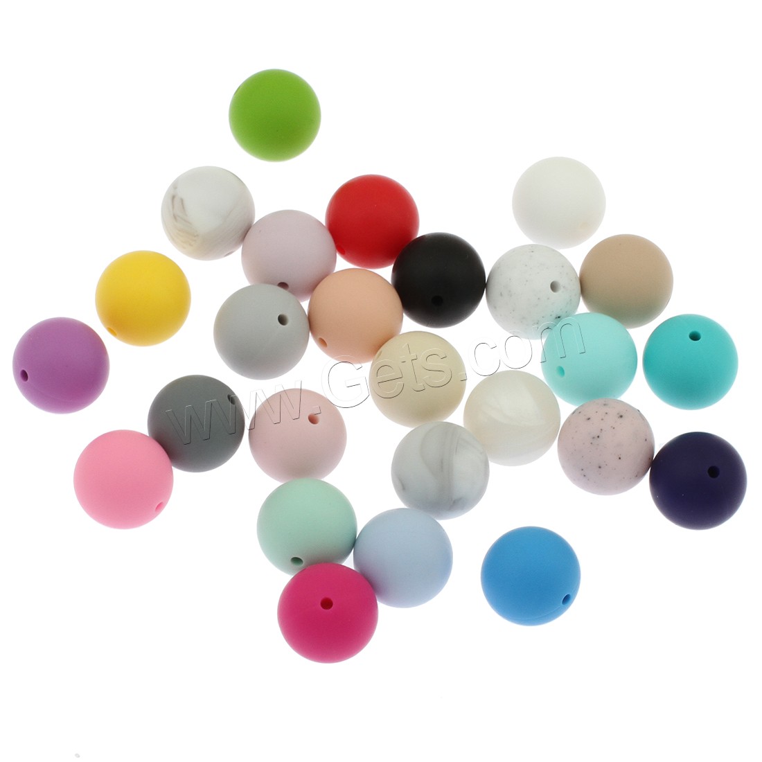 Silicone Jewelry Beads, Round, different size for choice, more colors for choice, Hole:Approx 2mm, Sold By PC