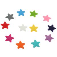 シリコーンの宝石ビーズ, シリコン, 星, 無色 穴:約 2mm, 売り手 パソコン