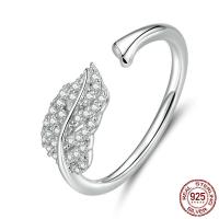 Cubic Zirconia Micro Pave Sterling Silver Finger Ring, 925 Sterling Silver, platinum plated, micro pave cubic zirconia & for woman, 1.5mm, US Ring 