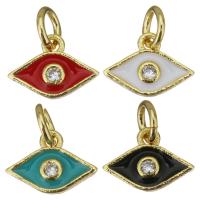 Cubic Zirconia Micro Pave Brass Pendant, gold color plated, fashion jewelry & micro pave cubic zirconia & enamel Approx 2.5mm 