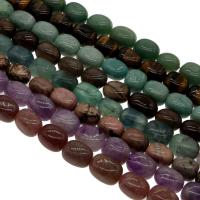 Полудрагоценный камень Бусины, Овальная форма, различные материалы для выбора отверстие:Приблизительно 1mm, длина:Приблизительно 14.9 дюймовый, продается Strand