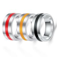 Stainless Steel Finger Ring, epoxy gel, Unisex 7.8mm 