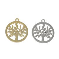 Stainless Steel Pendants, Tree, plated Approx 1mm 