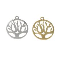 Stainless Steel Pendants, Tree, plated Approx 1mm 