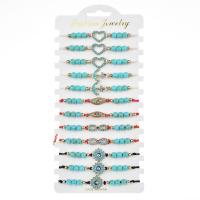 Friendship Bracelets, Zinc Alloy, with Synthetic Turquoise, handmade, fashion jewelry & Unisex Approx 7 Inch 