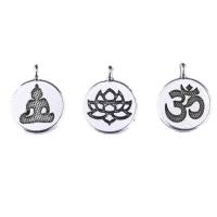 Zinc Alloy Jewelry Pendants, antique silver color plated Approx 2.5mm 