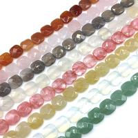 Gemstone Beads,  Square & faceted, 12*5mm Approx 1mm, Approx 