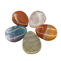 Полудрагоценный камень Бусины, Каплевидная форма, различные материалы для выбора & закрученные, 18*13mm, отверстие:Приблизительно 1mm, Приблизительно 24ПК/Strand, продается Strand