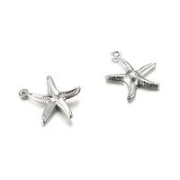 Stainless Steel Pendants, Starfish original color Approx 1mm 