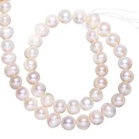 Potato Cultured Freshwater Pearl Beads, natural, white, 9-10mm Approx 0.8mm Approx 15 Inch 