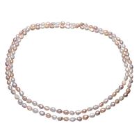Пресноводные перлы ожерелье цепи свитера, Пресноводные жемчуги, Рисообразная, натуральный, Женский, Много цветов для выбора, 12-17mm, длина:Приблизительно 64 дюймовый, продается Strand