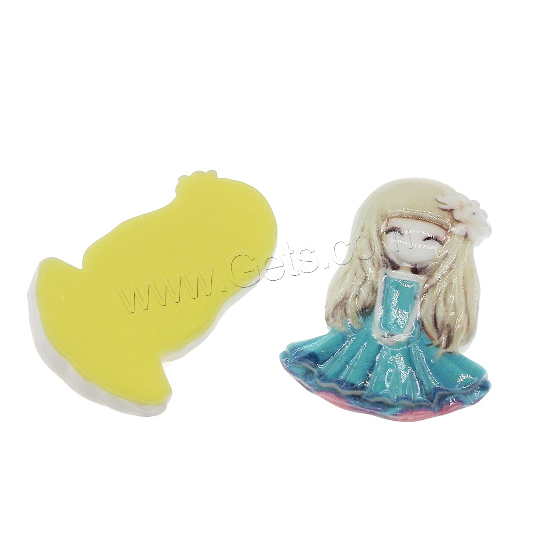 Cartoon Style Resin Cabochon, Girl, different size for choice, more colors for choice, Sold By Bag