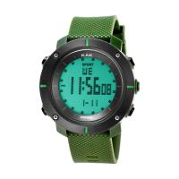 Unisex Wrist Watch, PU Leather, with ABS Plastic & Stainless Steel, Chinese movement, 30M waterproof & luminated, green, 55*52mm Approx 10.4 Inch 