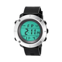 Мужская наручные часы, Искусственная кожа, с ABS-пластик & нержавеющая сталь, китайское движение, 30M водонепроницаемый & блестящий в ночи, черный, 55*52mm, длина:Приблизительно 10.4 дюймовый, продается PC
