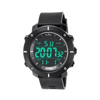 Мужская наручные часы, Искусственная кожа, с ABS-пластик & нержавеющая сталь, китайское движение, 30M водонепроницаемый & блестящий в ночи, черный, 55*52mm, длина:Приблизительно 10.4 дюймовый, продается PC