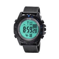 Мужская наручные часы, Искусственная кожа, с ABS-пластик & нержавеющая сталь, китайское движение, Водонепроницаемый образ жизни & блестящий в ночи, черный, 54*50mm, длина:Приблизительно 10.2 дюймовый, продается PC