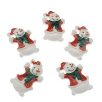 Resin Cabochon, Snowman, Christmas jewelry 